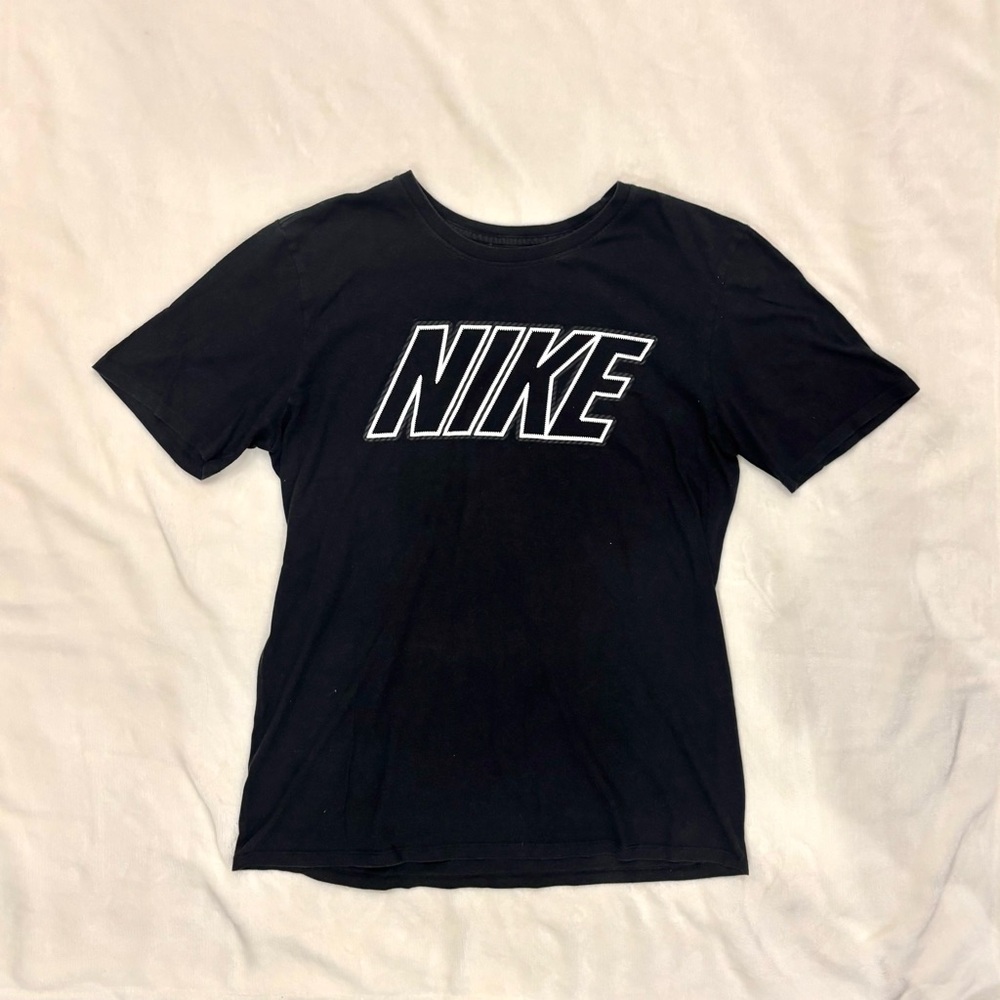 Nike Black Tee with White Lettering